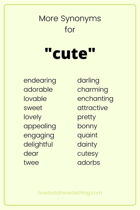 synonyms to cute|More.